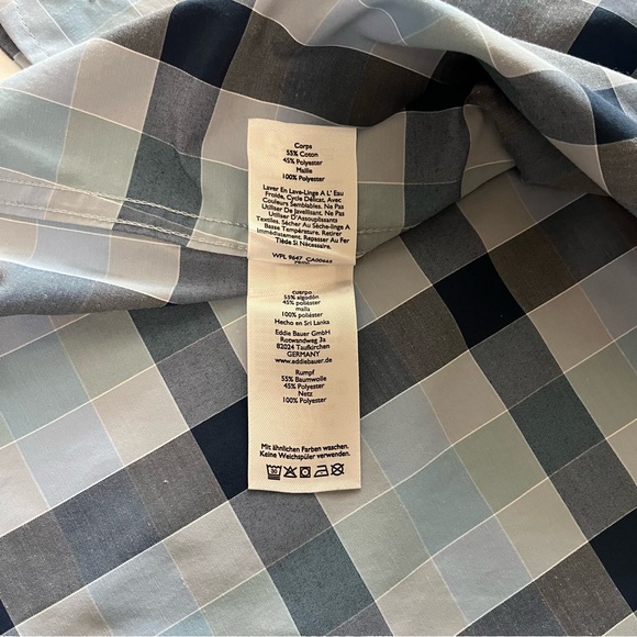 Eddie Bauer Classic Fit Long Sleeve Button Down Shirt Blue Plaid Size TL Vented - Picture 7 of 10